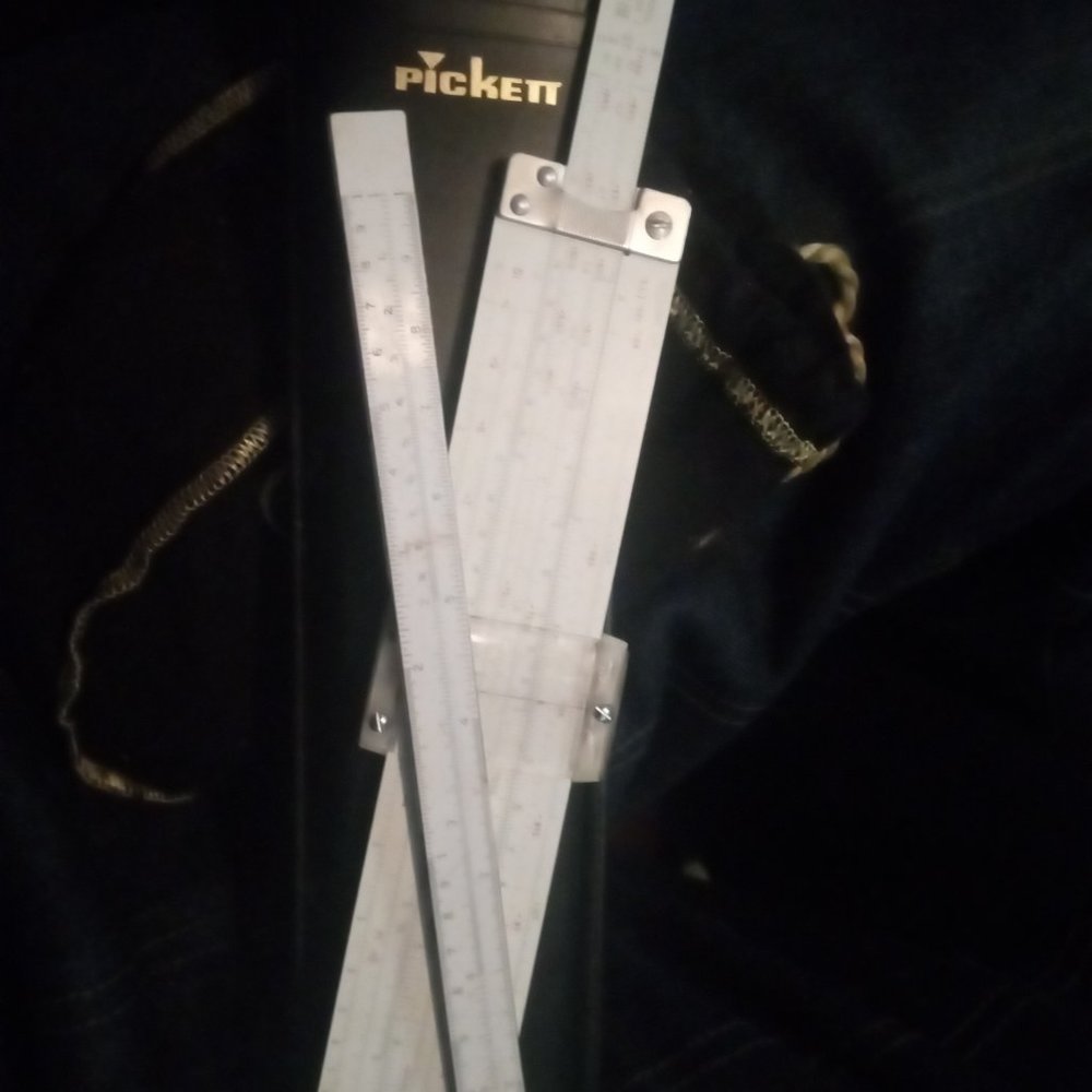 Vintage 1960 Pickett All Metal Slide Rule with Genuine Leather Case